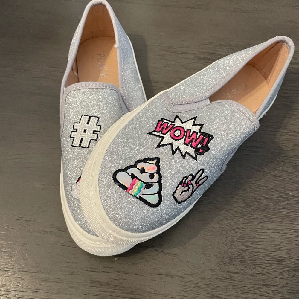 Kids Glitter Slip-On Shoes